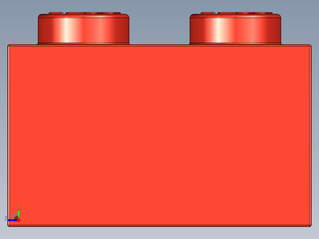 乐高套装 4421基本积木-300721 Bright Red Brick 2 x 8.STEP右视图