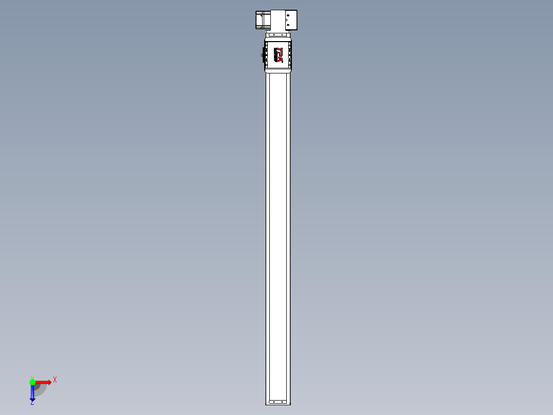 同步带全封闭直线模组TPA-HCB-85D-90-L1050-LP-C-P20-N3俯视图