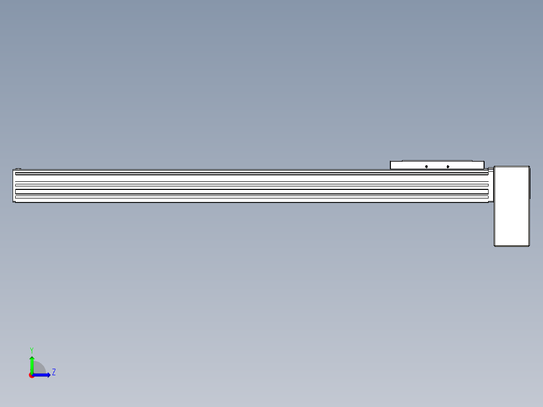 同步带全封闭直线模组TPA-HCB-120D-90-L650-LP-Y-P40-N3左视图