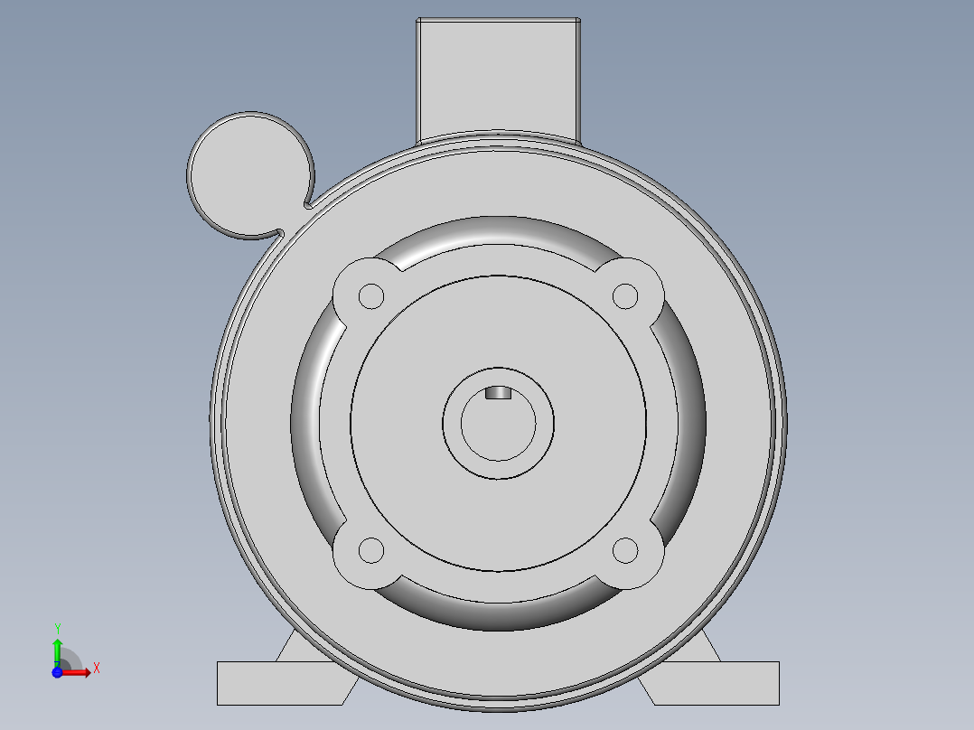 异步电机DJ_YS系列(IP44)_IMB34型_YS-90L-4前视图
