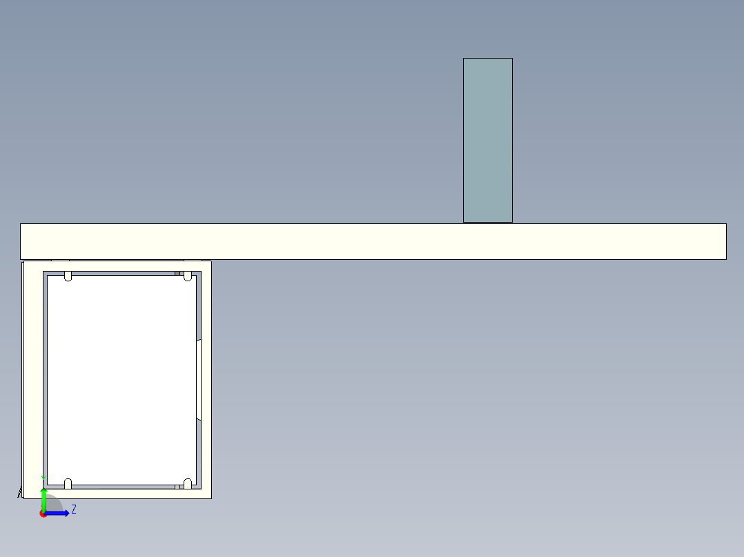 Ascendor-UnaPorte_architecture自动电梯左视图