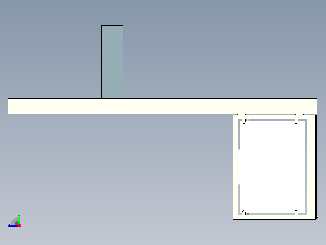 Ascendor-UnaPorte_architecture自动电梯右视图