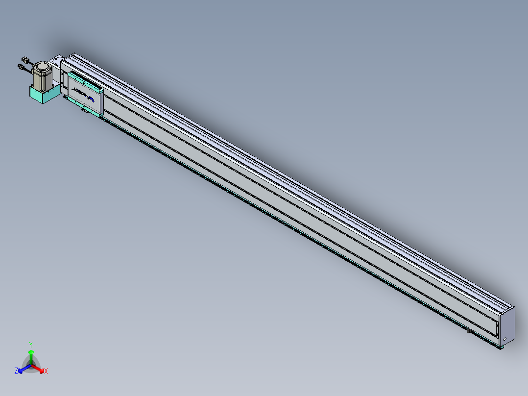 威洛博VBC同步带传动一无尘环境VBC14-L45-S1900-BLU-ZP40-C3正等轴测图