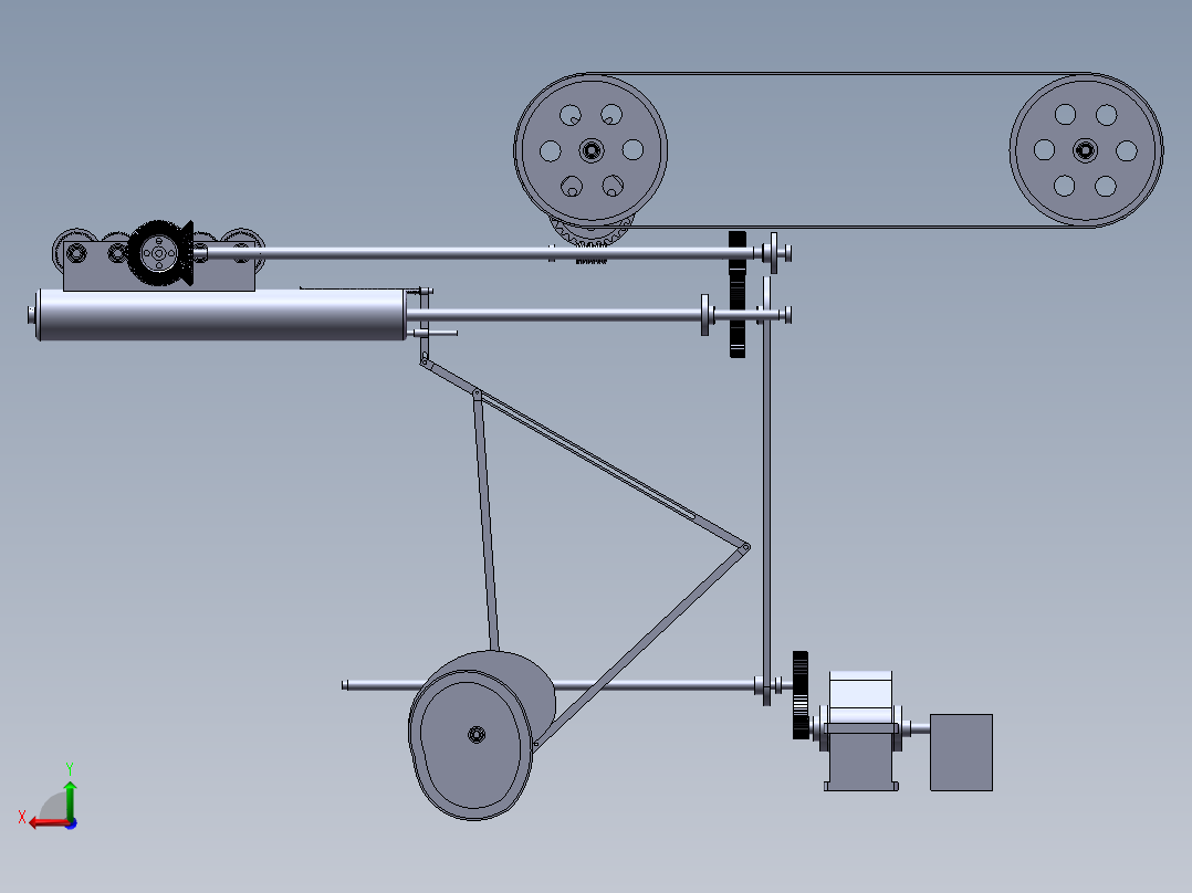 2390 啤酒瓶洗瓶机的设计【说明书+CAD+SOLIDWORKS】后视图