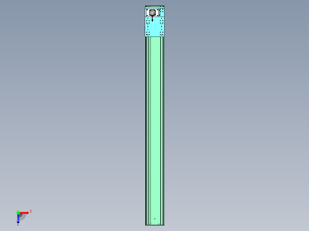东锦齿条传动DH270G-L167-S2700-BU-减速机+750W俯视图