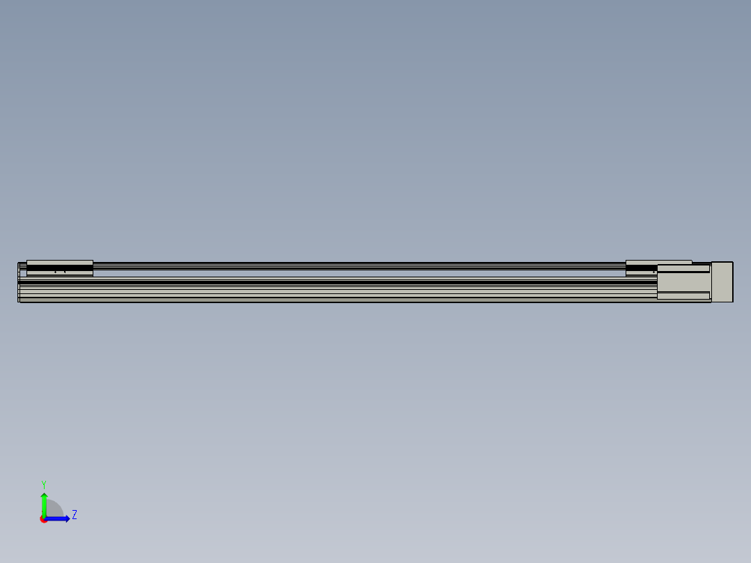 直线模组LHA170-S1350-R设计图纸左视图