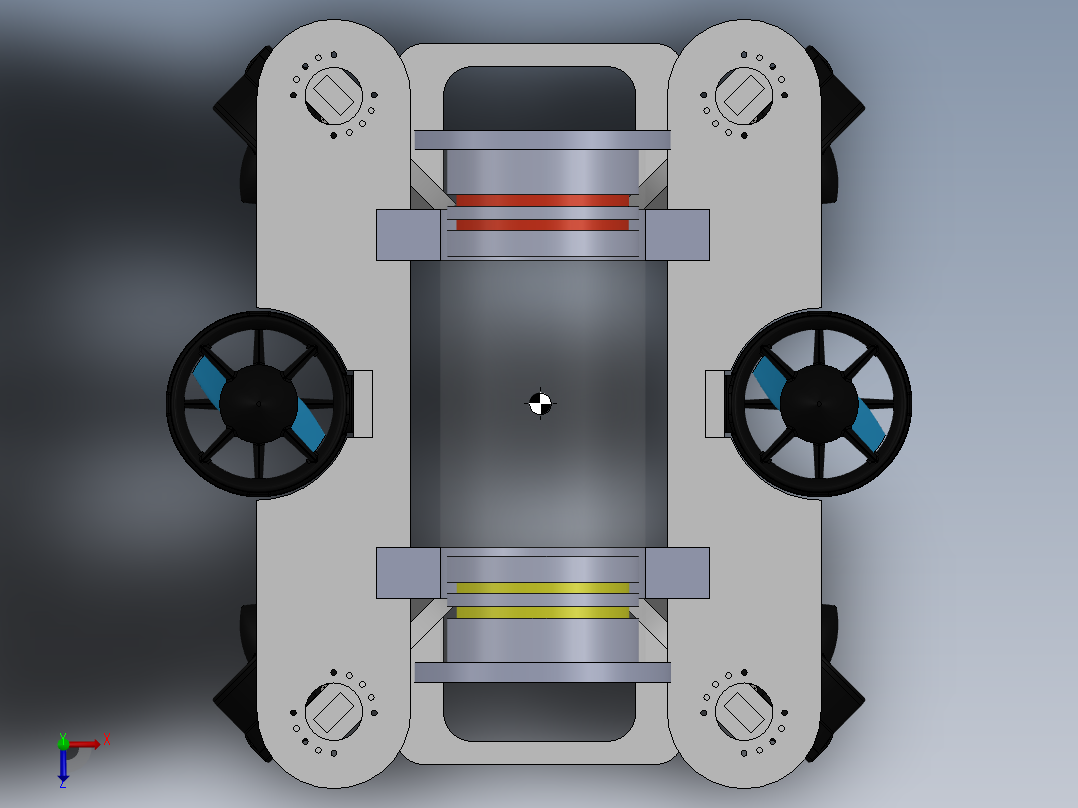 ROV探索水下潜航器--sw俯视图