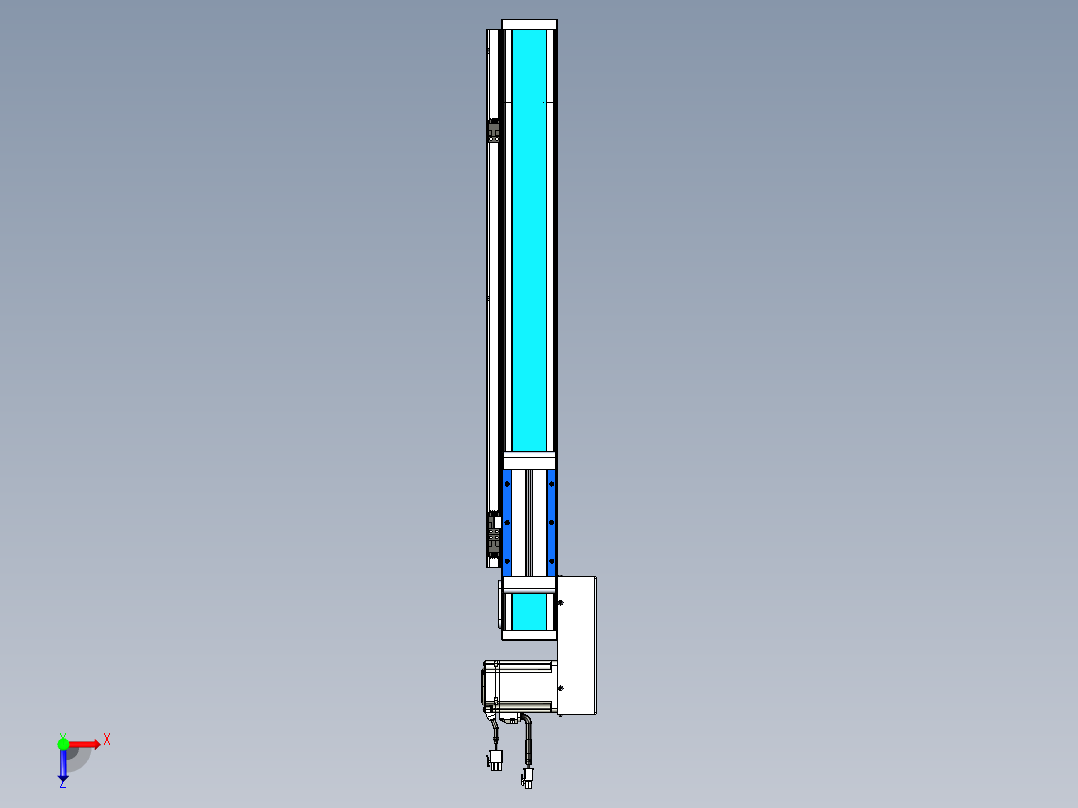 威洛博LB.GB同步带传动--欧规系列LB6A-L65-S450-BL俯视图