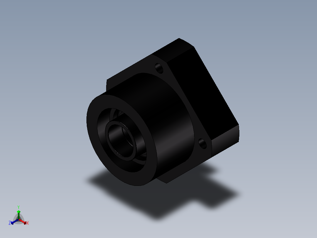 丝杆固定侧LEB01-20正等轴测图