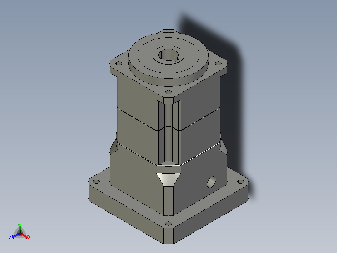 斜齿孔PGH090-L2 19-110-145-M8 .STEP正等轴测图