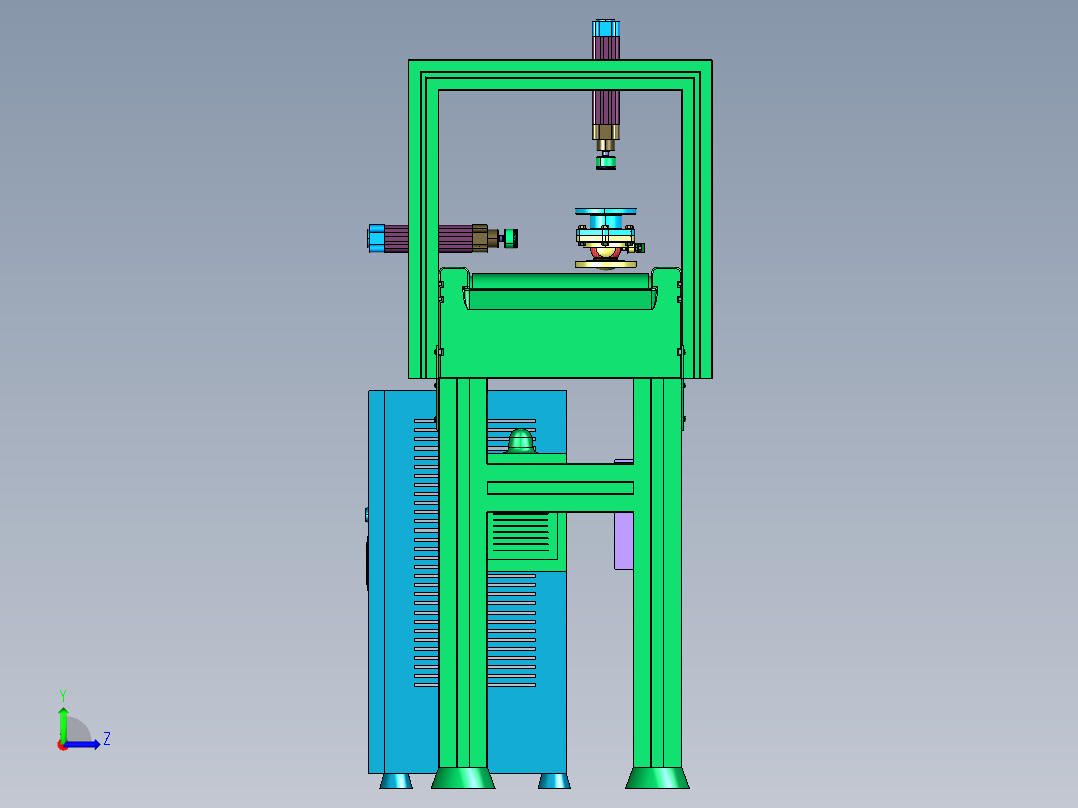 阀体夹持定位输送线左视图