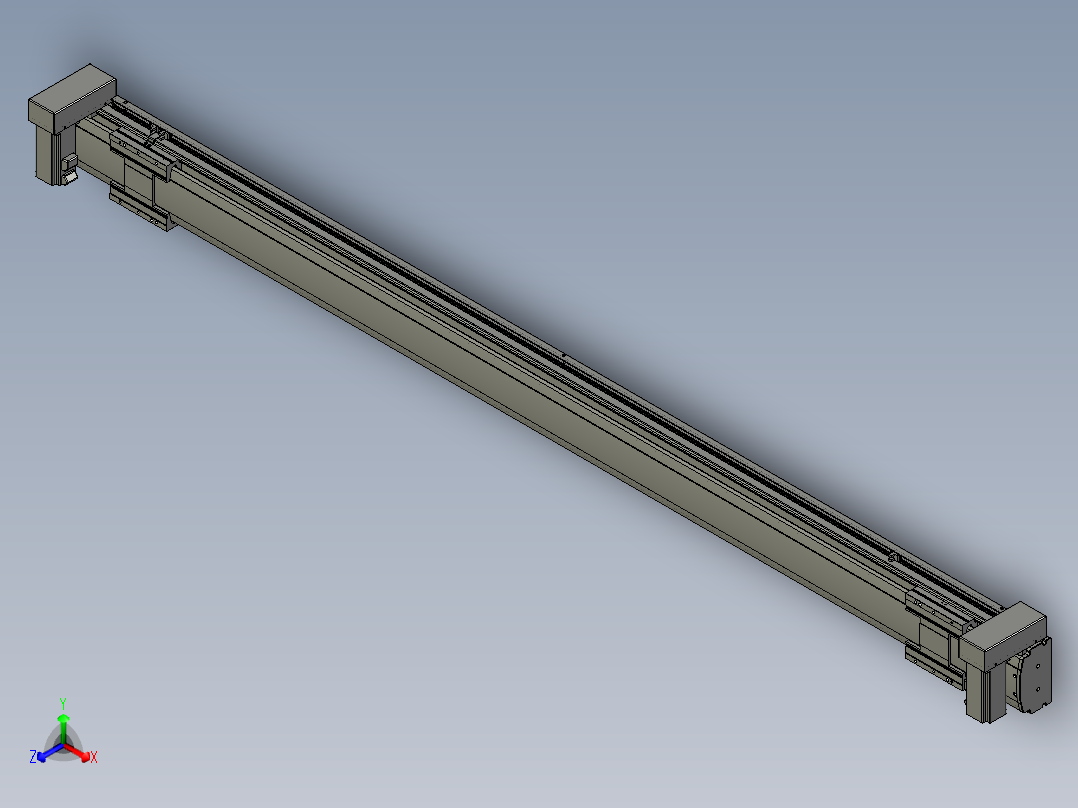 威洛博双电机滑台-VBF14S2-L50-S1800-BU-P40-C6正等轴测图