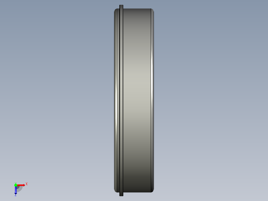 带卡环的轴承俯视图