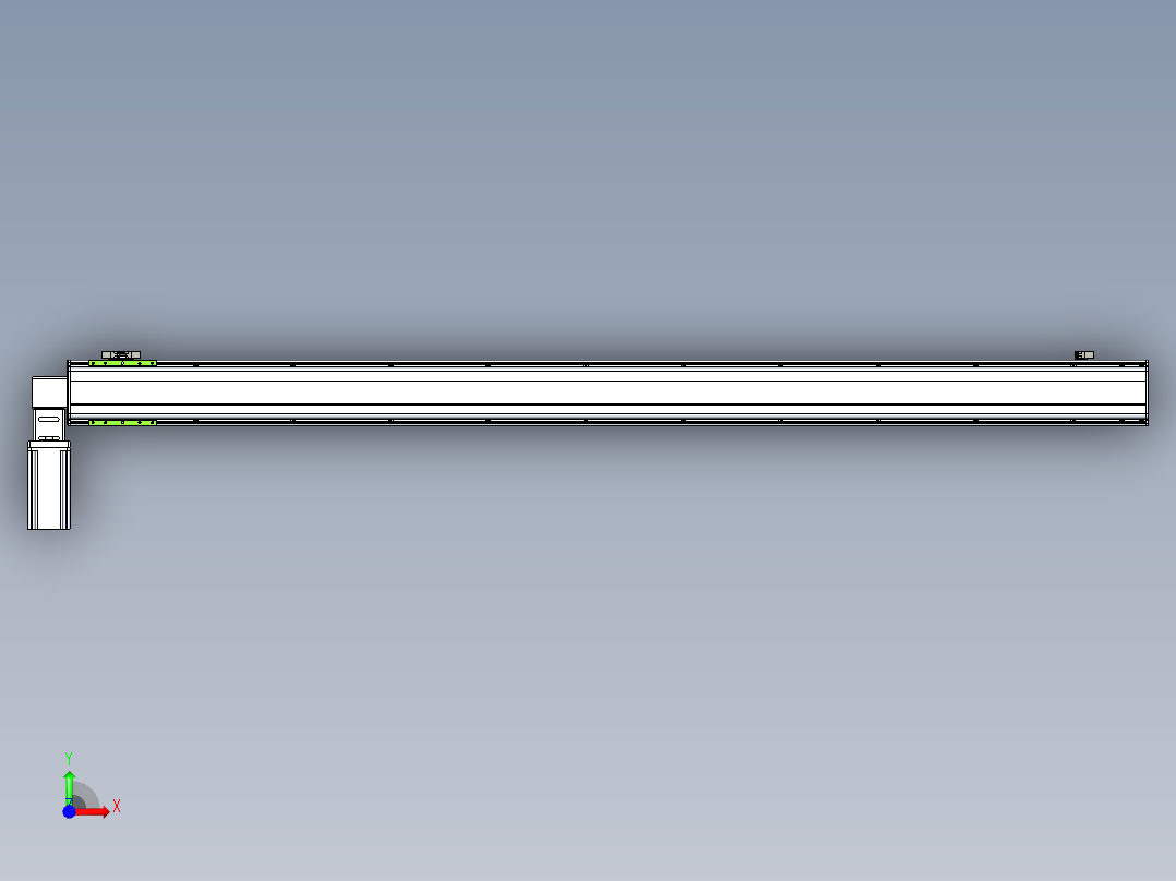 同步带滑台-半封闭B13-L90-S1950-L-Z86-D3前视图