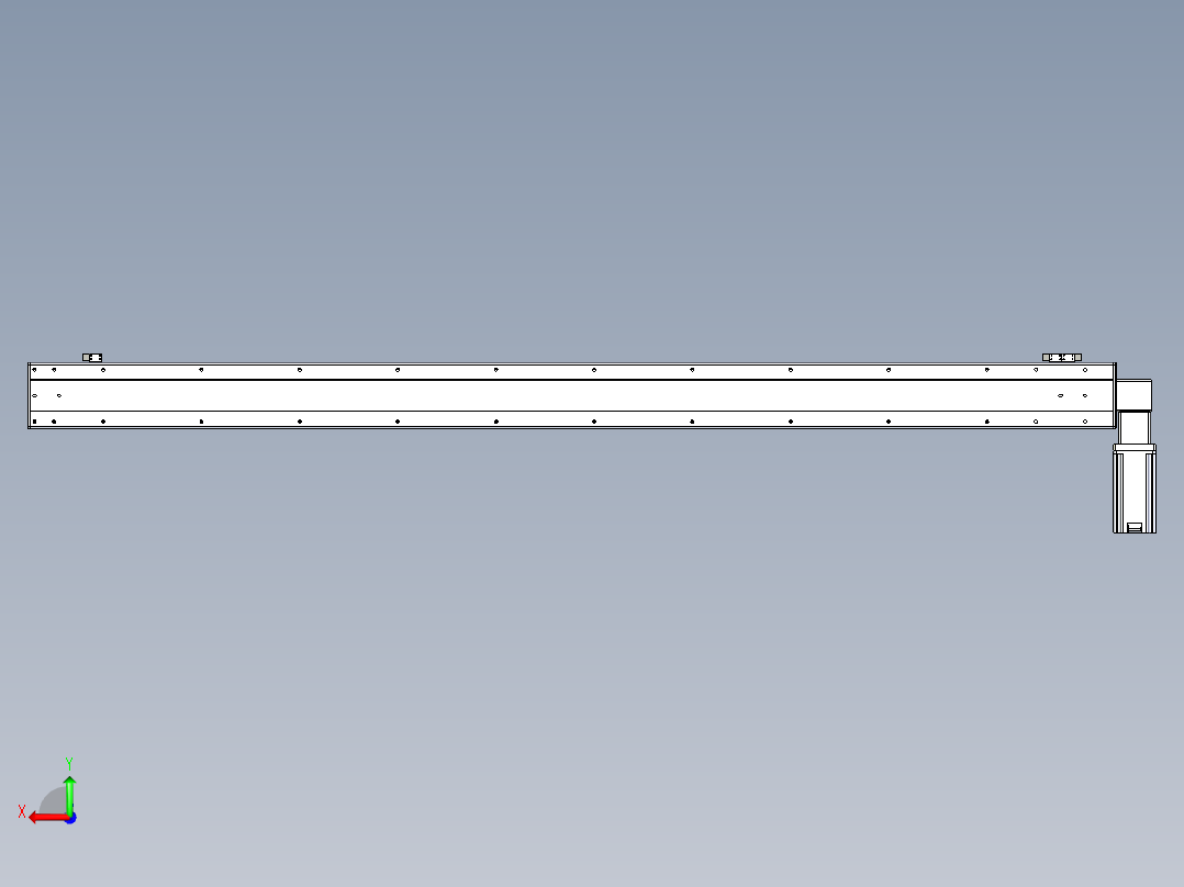 同步带滑台-半封闭B13-L90-S1950-L-Z86-D3后视图