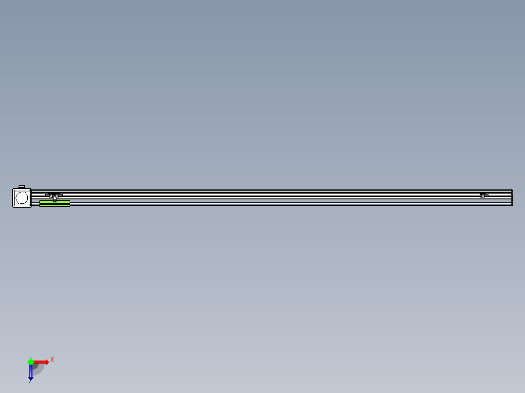 同步带滑台-半封闭B13-L90-S1950-L-Z86-D3俯视图