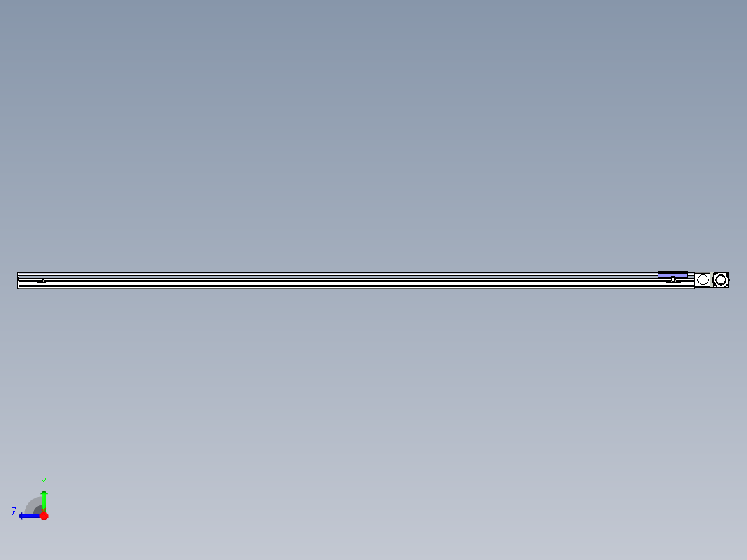 同步带滑台-半封闭B17H-L50-S3400-L-P75-D3右视图