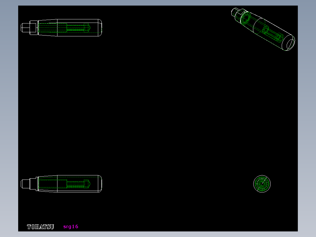 旋轉把手(不銹鋼)SRG-2D多系列多零件图纸模型