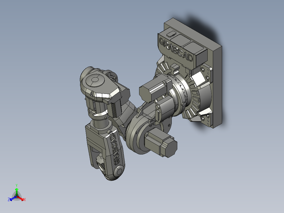 abb robotic arm for 3d print正等轴测图