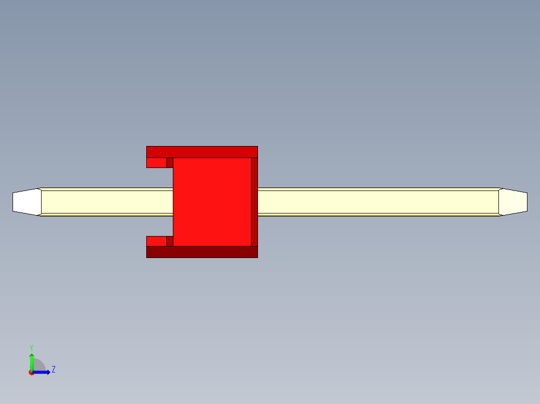 彩色公头100mil（2.54mm）系列-DS1021_red_1x25p_100mil_Type1_rev1.0左视图