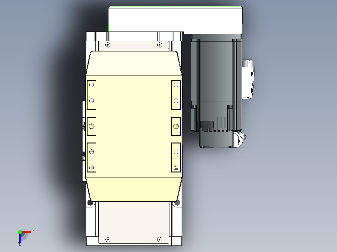 GTH内嵌丝杆全封闭GTH15-BR-750W俯视图