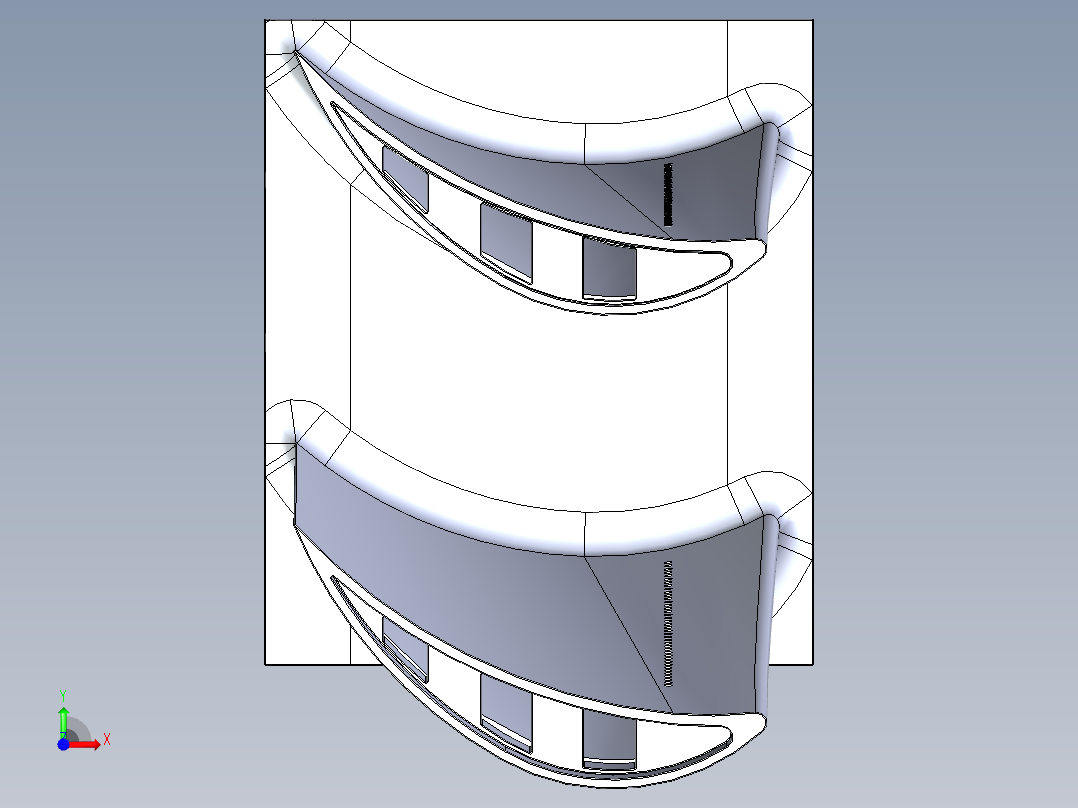 涡轮 叶片 涡扇 (9)前视图