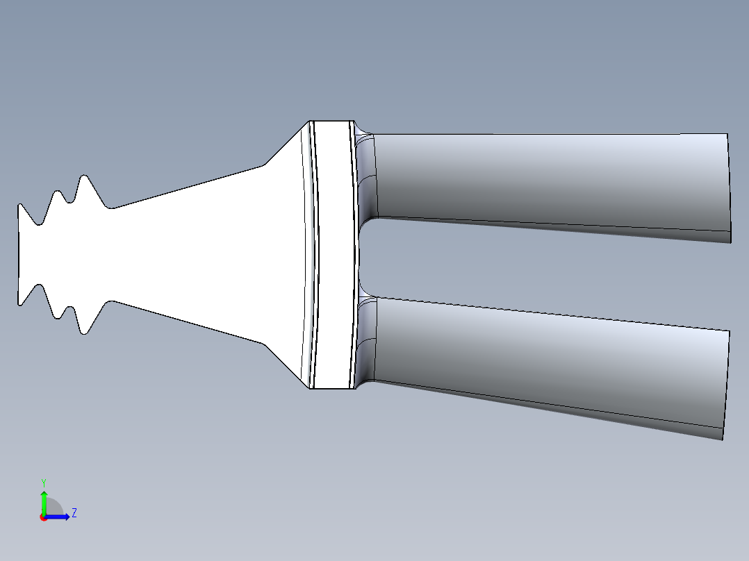 涡轮 叶片 涡扇 (9)左视图