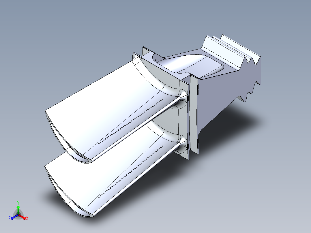 涡轮 叶片 涡扇 (9)正等轴测图