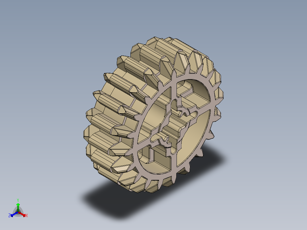 32269 Tan Technic Gear 20 Tooth Double Bevel.SLDPRT
