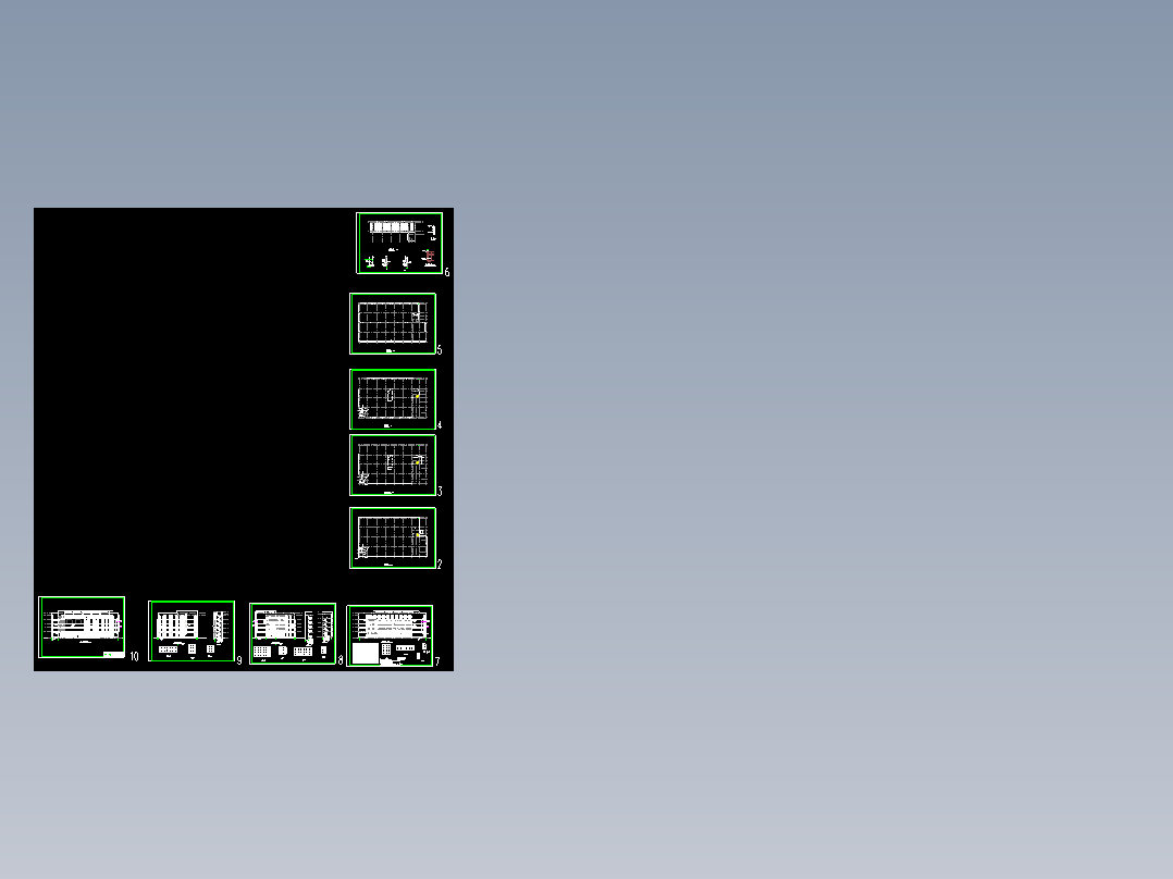五层四跨框架厂房毕业设计（部分计算书、建筑、结构图）