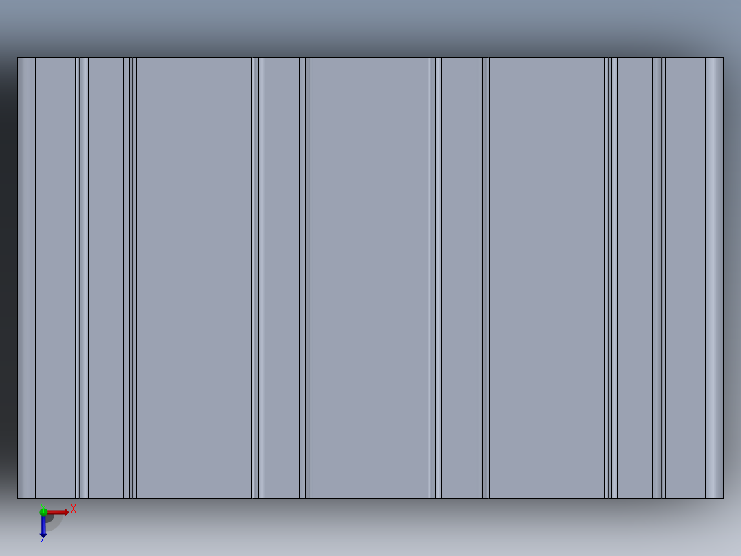 2080铝挤压型材俯视图