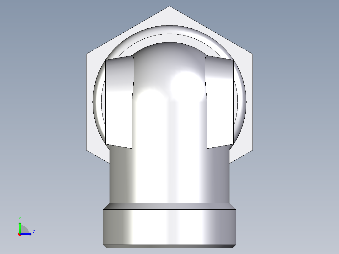 卡套式工业通用硬管接头EO_Bulkhead_elbow_WSV38SOMDCF左视图
