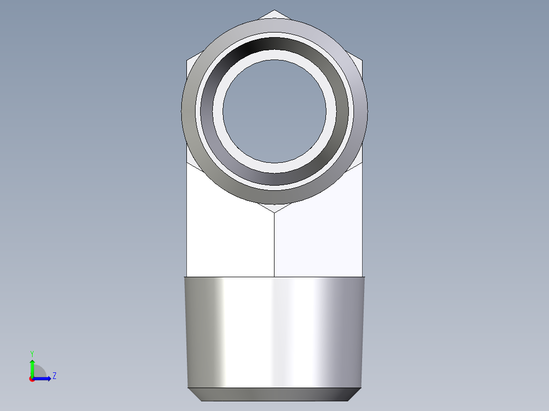 卡套式工业通用硬管接头EO_Male_stud_run_tee_TE12LR71X左视图