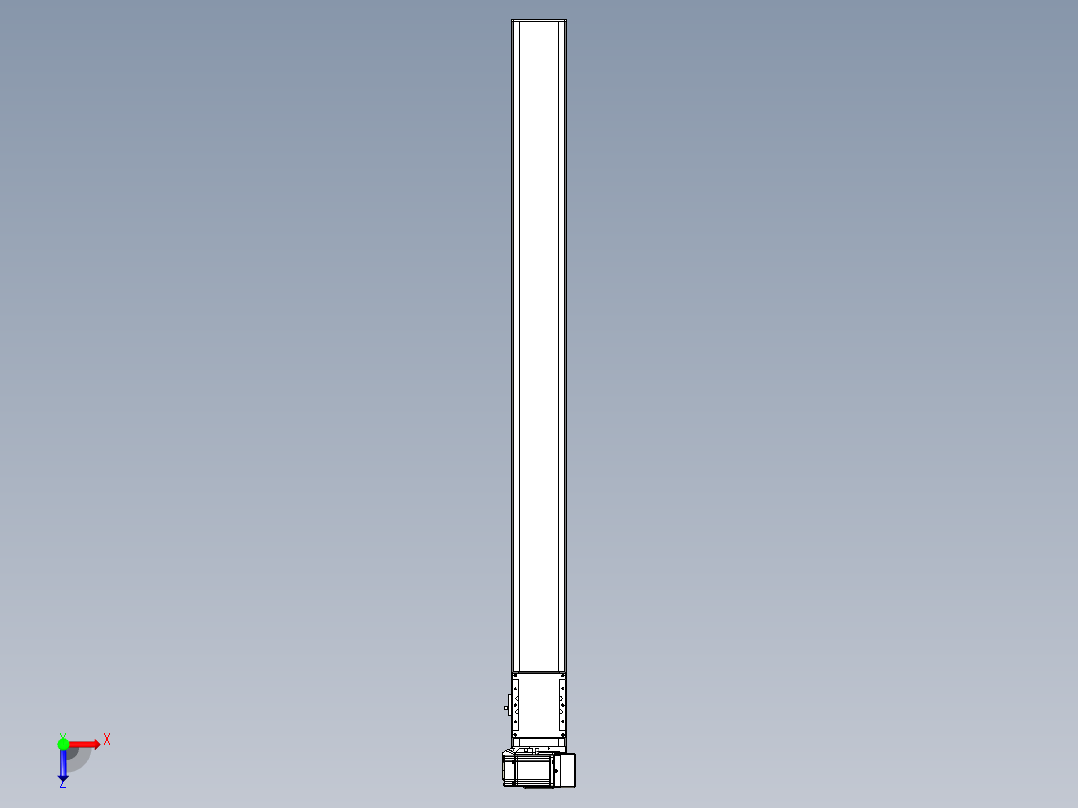 同步带全封闭直线模组TPA-HCB-105D-90-L1200-RU-C-P20-N3俯视图