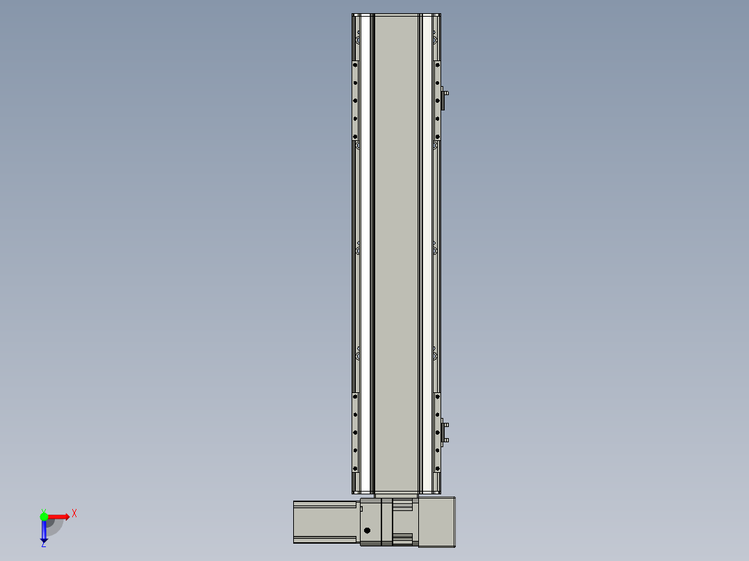 直线模组LHB17-L40-S600-RU设计图纸俯视图