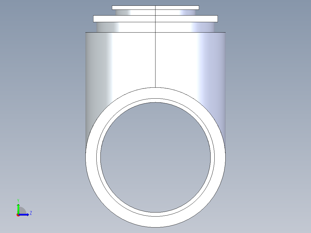 船舶管路系统SeaCor_Molded_ReducingTee_SxSxS_37J201336_3in x 1.25in左视图