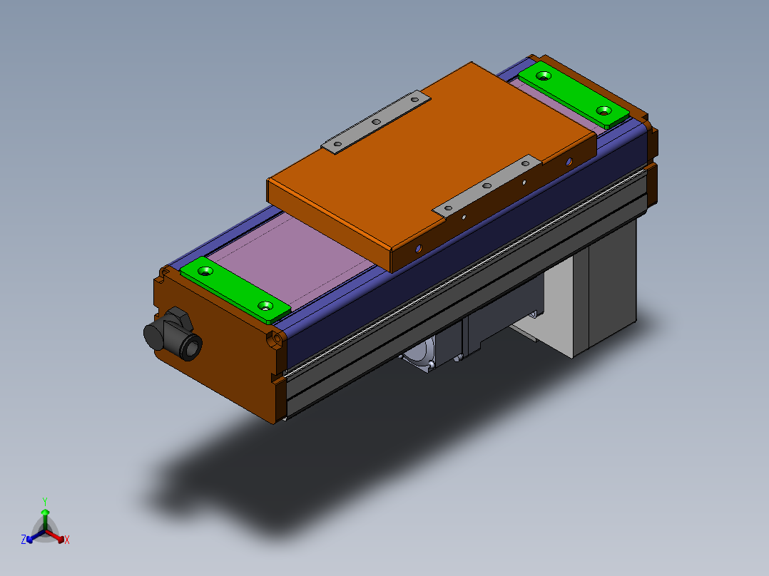 MCH丝杆全封闭MCH12-BM-100W正等轴测图