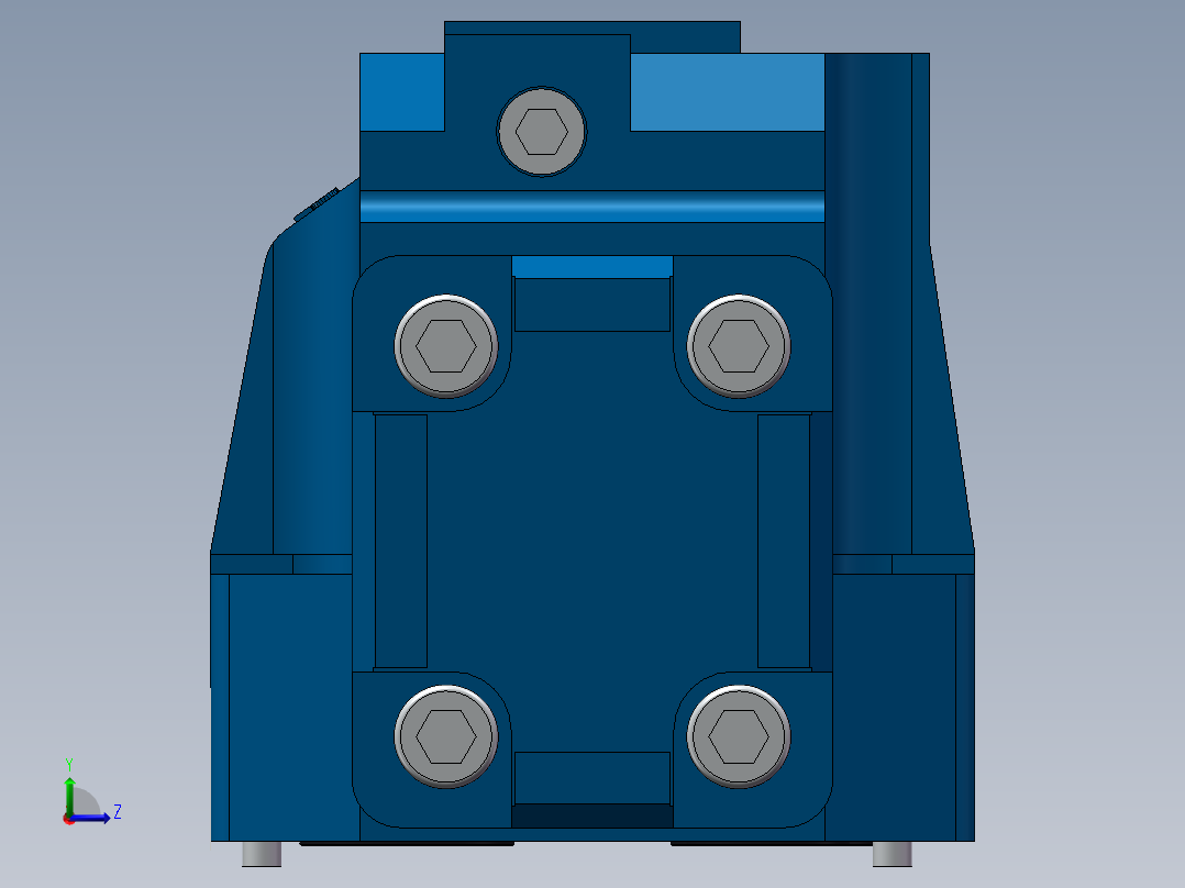 力士乐液压阀-H-4WEH_25 不带电磁阀左视图