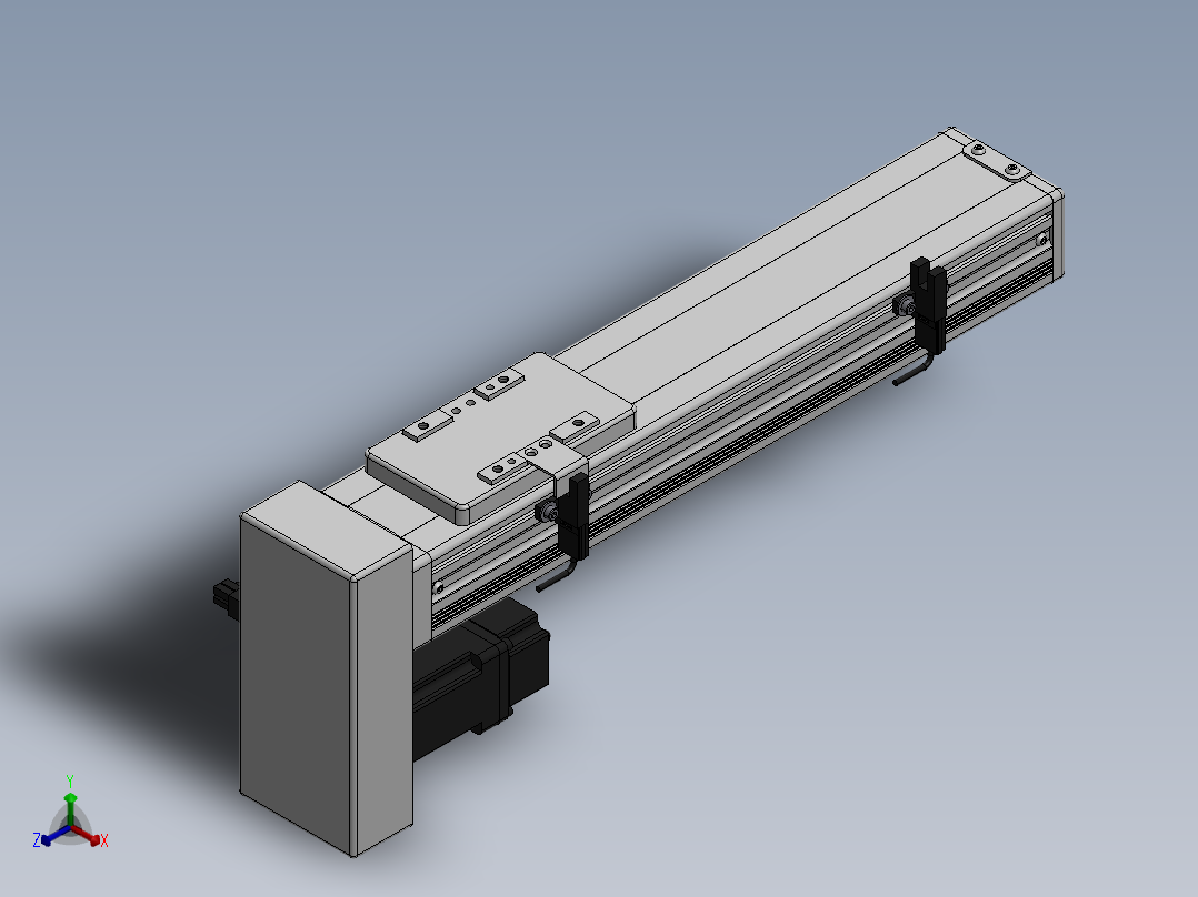 精密模组MY60-T10-200L-BM-P10-C4-C正等轴测图