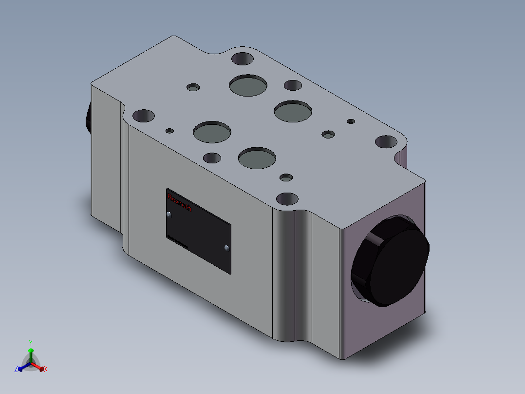力士乐液压阀-Z2S_16-1-5X叠加式液控单向阀正等轴测图