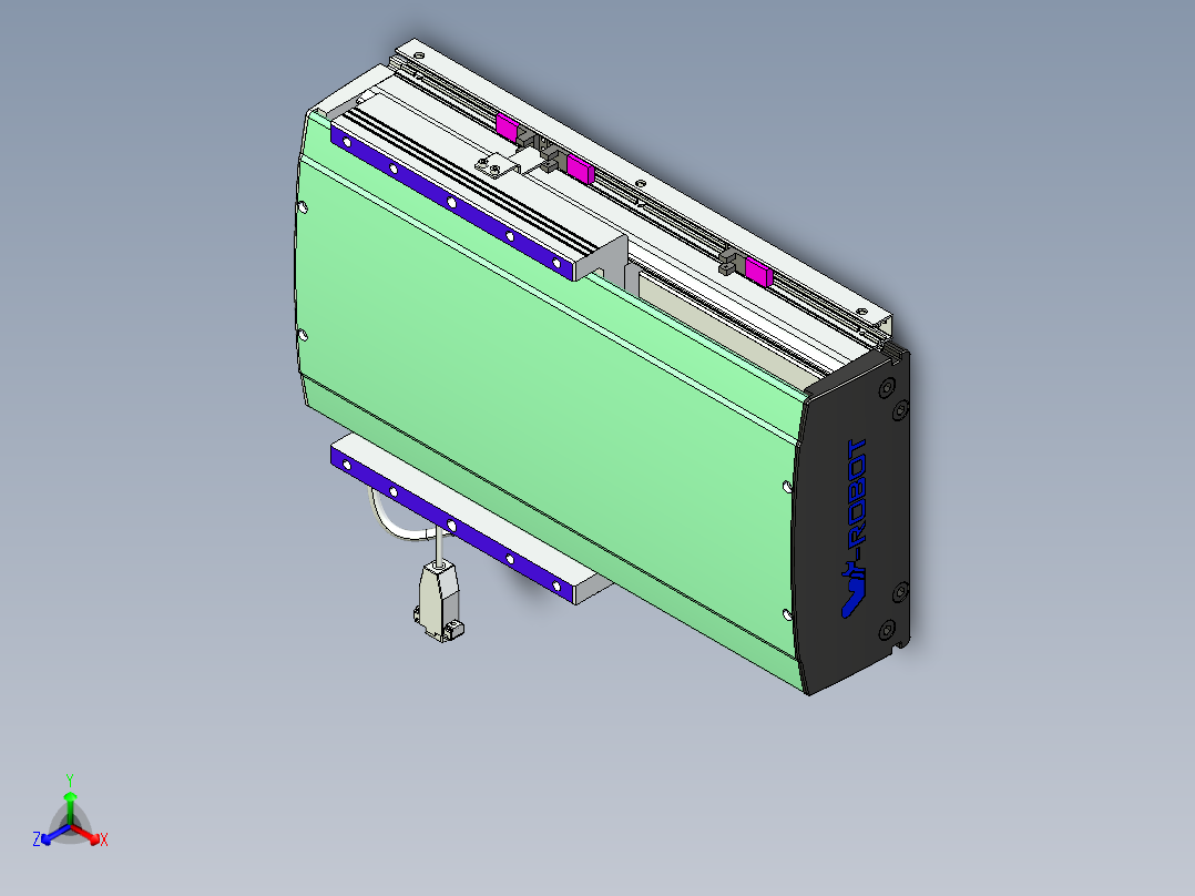 威洛博VL系列直线电机模组-VL22H3-S150正等轴测图