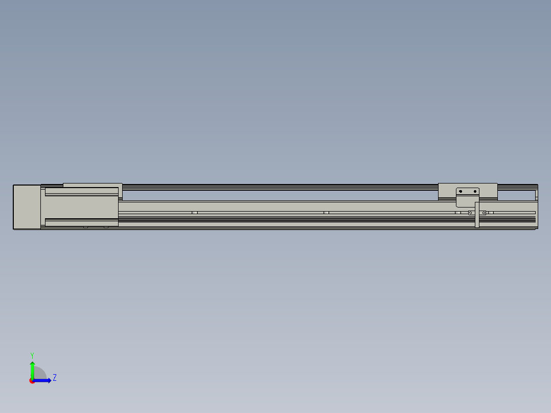直线模组LHAT10-CA-S550-L-C3设计图纸左视图