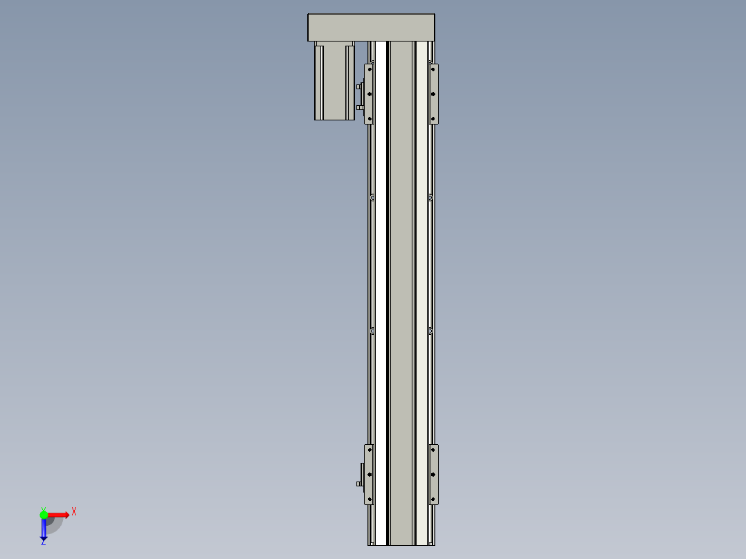 直线模组LHAT10-CA-S550-L-C3设计图纸俯视图