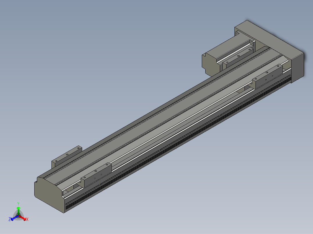 直线模组LHAT10-CA-S550-L-C3设计图纸正等轴测图