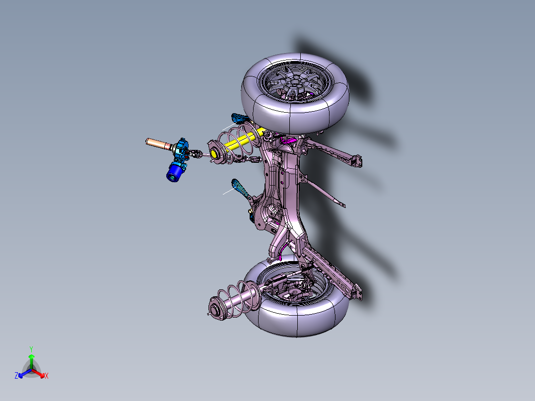 03-轿车前底盘悬挂系统<span style='color: red'>3D</span>图纸 CATIA设计 附STP