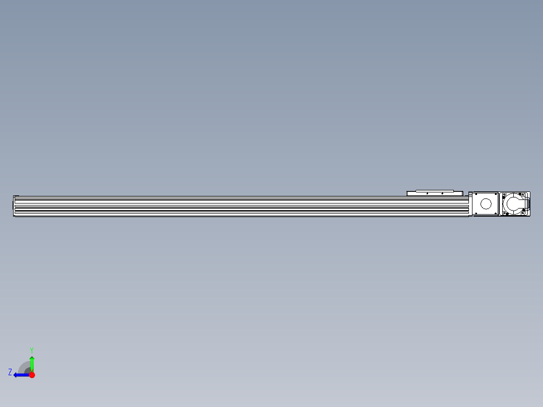 同步带全封闭直线模组TPA-HCB-110D-90-L1000-MR-Y-P40-N3右视图