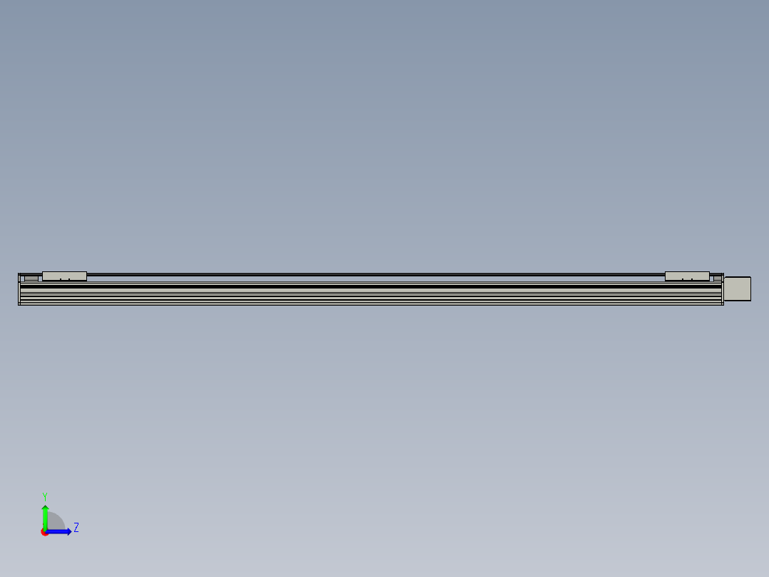 直线模组WG-LHB12-S1500-L(B)设计图纸左视图