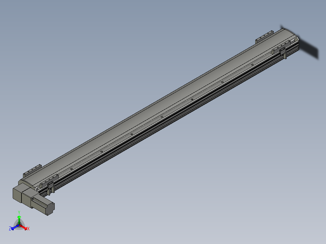直线模组WG-LHB12-S1500-L(B)设计图纸正等轴测图