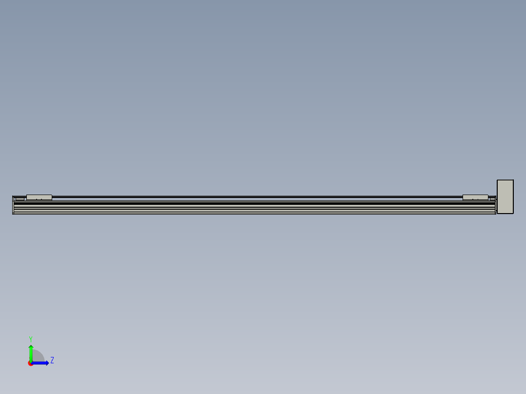 直线模组WG-LHB12-S1850-LU设计图纸左视图