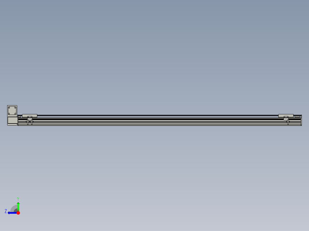 直线模组WG-LHB12-S1850-LU设计图纸右视图